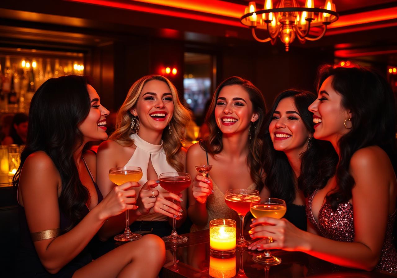 Friends enjoying cocktails at Back Bar