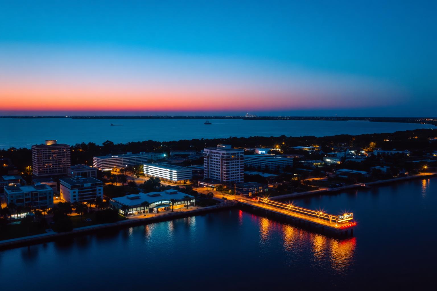 St. Petersburg, FL skyline at twilight